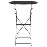 vidaXL Table bistrot Anthracite Ø50x71 cm Acier revêtu de poudre
