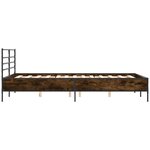 vidaXL Cadre de lit sans matelas chêne marron 135x190 cm
