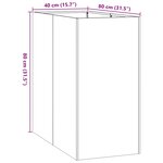 vidaXL Jardinière noir 40x80x80 cm acier