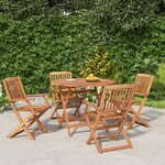 vidaXL Ensemble à manger de jardin 5 Pièces Bois d'acacia solide