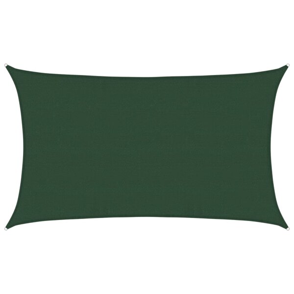 vidaXL Voile d'ombrage 160 g/m² Vert foncé 5x8 m PEHD