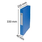 EXACOMPTA - Boite de classement a élastique - Dos 40mm - 24 x 32 - Carte lustrée F.S.C 7/10eme - Couleur bleue