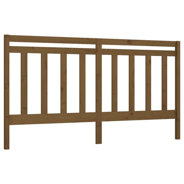 vidaXL Tête de lit Marron miel 206x4x100 cm Bois massif de pin