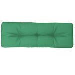 vidaXL Coussin de palette vert 120x40x12 cm tissu