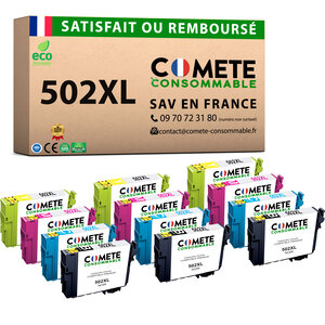 502XL - 12 cartouches compatibles pour Epson 502XL - COMETE
