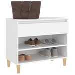 vidaXL Armoire à chaussures Blanc 70x36x60 cm Bois d'ingénierie