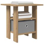 vidaXL Table de chevet Chêne artisanal 41 x 40 x 45 cm