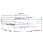 vidaXL Cadre de lit en métal sans matelas chêne fumé 180x200 cm