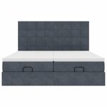 VidaXL Cadre de lit ottoman avec matelas gris foncé 180x200cm velours