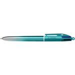 Stylo-bille Rétractable 4 Colours Smooth Gradient S Bleu Turquoise x 12 BIC