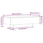 vidaXL Table basse noir 100x49 5x31 cm bois d'ingénierie