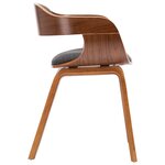 vidaXL Chaises à manger lot de 4 gris foncé tissu et bois courbé