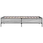 vidaXL Cadre de lit sonoma gris 90x190 cm bois d'ingénierie et métal