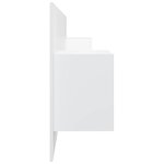 vidaXL Tête de lit avec armoires Blanc Bois d’ingénierie