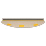 vidaXL Tapis d'escalier auto-adhésifs 15 Pièces Taupe 80 x 24 5 x 3 5 cm