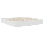 vidaXL Lit de Rangement Blanc 200 x 200 cm Bois d'ingénierie