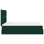 vidaXL Cadre de lit ottoman avec matelas vert foncé 140x200 cm velours