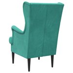 vidaXL Fauteuil Turquoise Velours