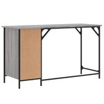 vidaXL Bureau d'ordinateur sonoma gris 131x48x75 cm bois d’ingénierie