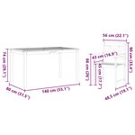 vidaXL Ensemble de salle à manger pour jardin 7 Pièces Marron