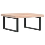 vidaXL Étagère de vasque murale acier et bois de chêne massif