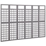 vidaXL Cloison de séparation à 6 panneaux/treillis bois sapin massif