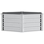 vidaXL Lit surélevé de jardin 129x45 cm Acier galvanisé Argenté