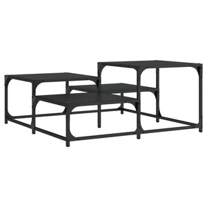 vidaXL Table basse noir 87 5x87 5x40 cm bois d'ingénierie
