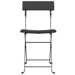 vidaXL Chaises de bistrot pliantes lot de 4 Noir Résine tressée acier