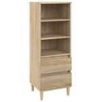 vidaXL Buffet haut Chêne sonoma 40x36x110 cm Bois d'ingénierie