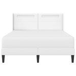 vidaXL Cadre de lit avec matelas Blanc 120 x 200 cm Simili cuir