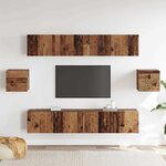 vidaXL Set de meuble TV 6 pièces Bois ancien Bois reconstitué