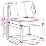 vidaXL Sofa de milieu extérieur