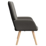 Fauteuil relaxant vidaXL Gris foncé en tissu ressemblant à de la laine bouclée