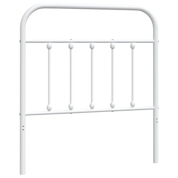 vidaXL Tête de lit métal blanc 90 cm