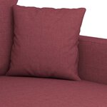 vidaXL Canapé à 3 places Rouge bordeaux 180 cm Tissu