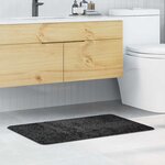 vidaXL Tapis de bain Gris foncé 60 x 90 cm Polypropylène