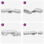 vidaXL Ensemble de canapés d'extérieur 9 Pièces Gris Naturel et Clair