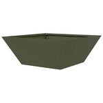 vidaXL Jardinière en Bol pour le Jardin Olive 40x40x15 cm - Acier