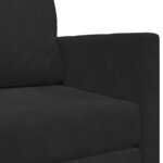 vidaXL Canapé-Lit 110cm Noir Velours