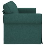 vidaXL Canapé Vert foncé 215 x 82 x 80 cm tissu