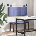 vidaXL Tête de lit suspendue Avec lumière LED Bleu denim Tissu