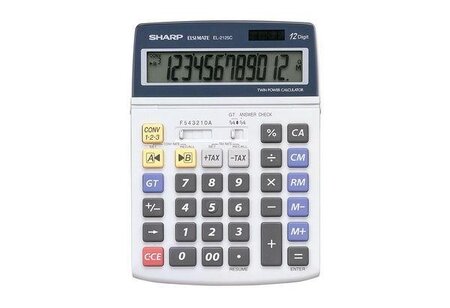 calculatrice de bureau SHARP EL-2125C alimentation solaire SHARP