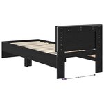 vidaXL Cadre de lit Chêne noir 75 x 190 cm Bois d'ingénierie