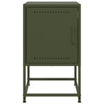 vidaXL Tables de chevet 2 Pièces vert olive 36x39x60 5 cm acier