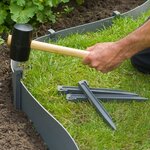 Nature Ensemble de bordure de jardin avec pointes gris