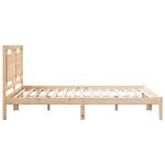 vidaXL Cadre de lit extra long sans matelas 140x220 cm bois massif