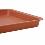 vidaXL Plateau carré à fleurs 6 pc Rouge brique 32 x 32 x 2 5 cm