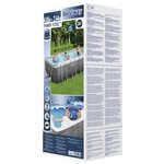 Bestway Ensemble de piscine Power Steel Rectangulaire 488x244x122 cm