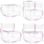 vidaXL Salon de jardin 5 Pièces bois de pin imprégné